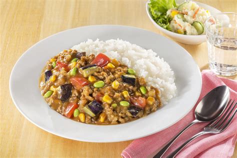 彩り夏野菜のキーマカレー レシピ ハウス食品