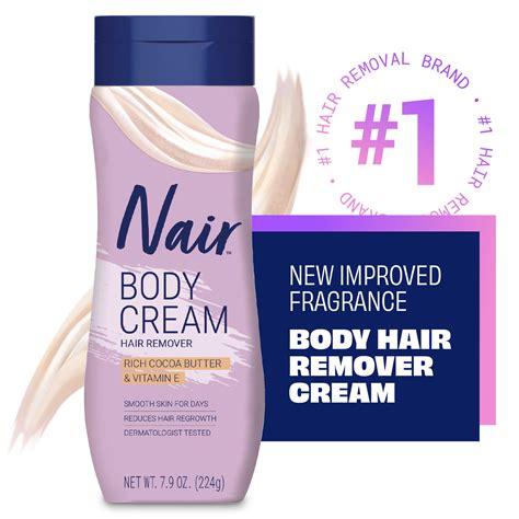 Nair Body Cream Hair Remover Cocoa Butter And Vitamin E Body Hair Removal Cream For Women 7 9