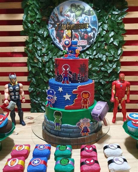 Bolo Dos Vingadores Infantil - Bolo dos Vingadores: 50 fotos e tutoriais cheios de superpoderes ...