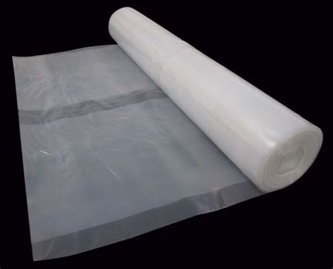 25m X 4m Clear Polythene Plastic Sheeting Roll Heavy Duty 250 Micron