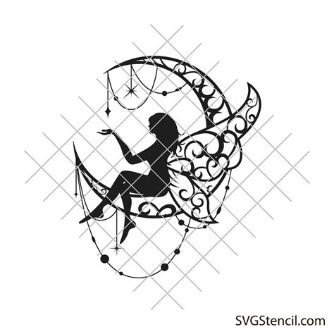 Mystical Fairy Svg Celestial Fairy Svg Fantasy Svg Svgstencil