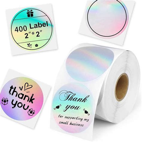 Inch Thermal Labels Pcs Round Self Adhesive Direct Thermal