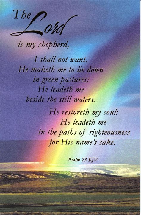 The Lord Is My Shepherd Psalm 23 Kjv Lord Is My Shepherd Psalms