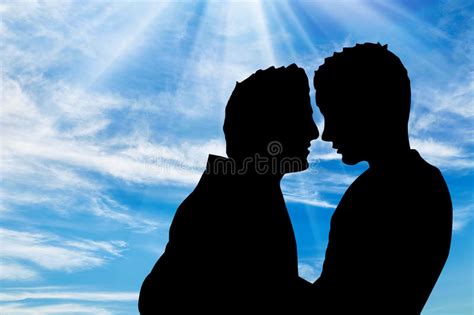Silhueta De Dois Homem Gay Imagem De Stock Imagem De Nave 62089207