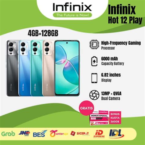 Jual Infinix Hot 12 Play X6816 Smartphone Ram 4GB Rom 128GB