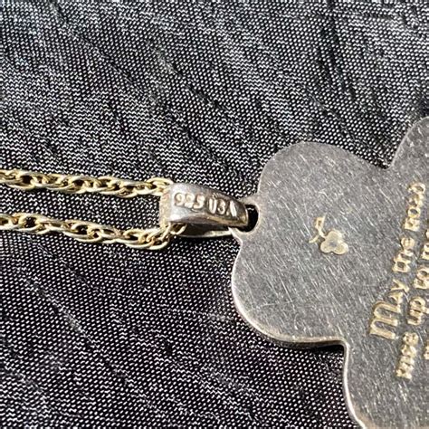 3 Leaf Clover Necklace Extended Chain 925 Usa