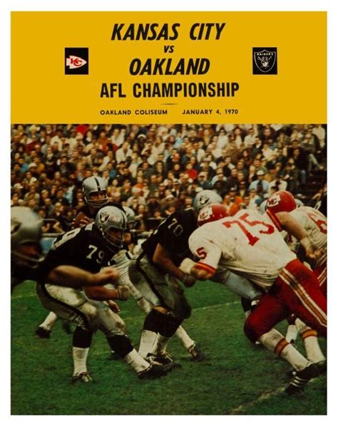 Kansas City Chiefs Vs Oakland Raiders Large Poster Afl Championship