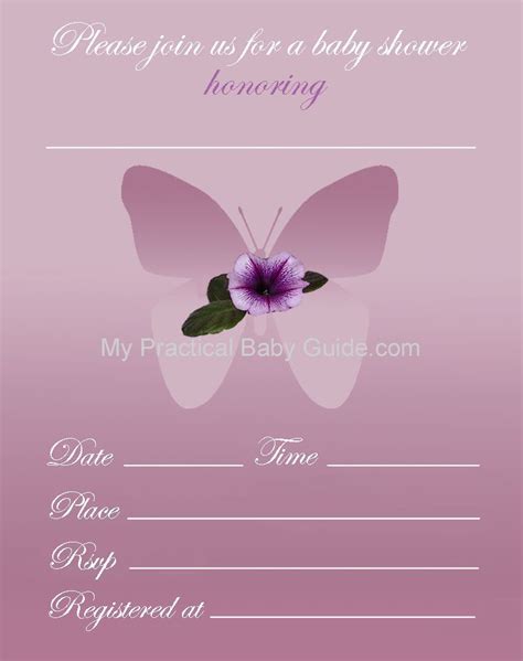 Free Printable Girl Baby Shower Invitations My Practical Baby Shower