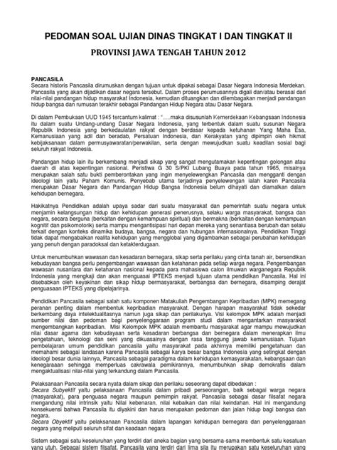 71 Kisi Kisi Soal Ujian Dinas Tingkat 2 Pdf