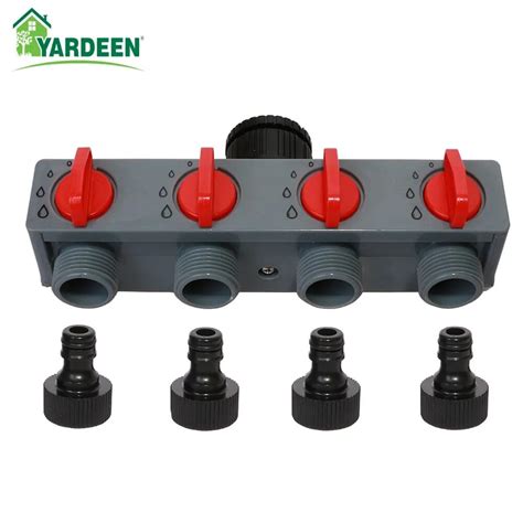 ABS Pl Stico Jardim Mangueira Tubo Divisor Conector De Gua 4 Way