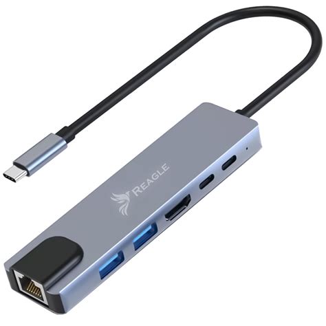 Reagle Hub Usb C W Hdmi K Pd Xusb C Rj Lan Reagle Sklep