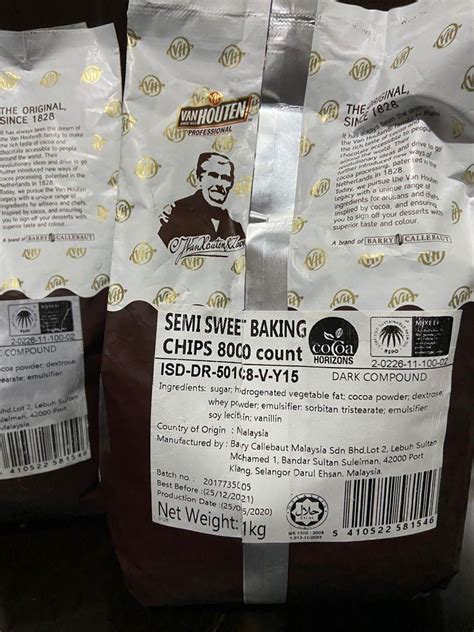 Van Houten Semi Sweet Baking Chips 8000 Count Food Drinks Homemade