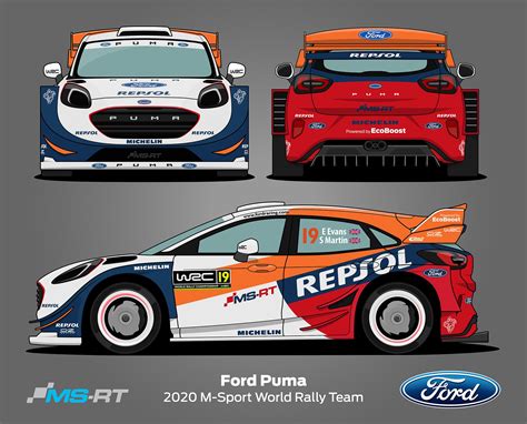 Ford Puma 2020 fictional WRC car, last time Rapid Fit livery, this time - REPSOL! : rally