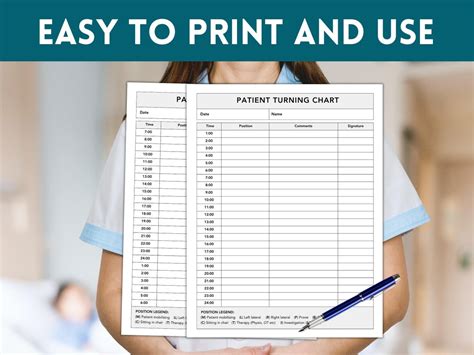 Patient Positioning And Turn Chart Patient Repositioning Chart