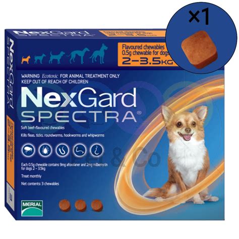 Vermifuge Pour Chiens 2 3 5kg 1tab Nexgard Spectra Pet Co