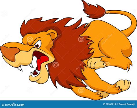 Lion Cartoon Running Stock Photos Image 32563213