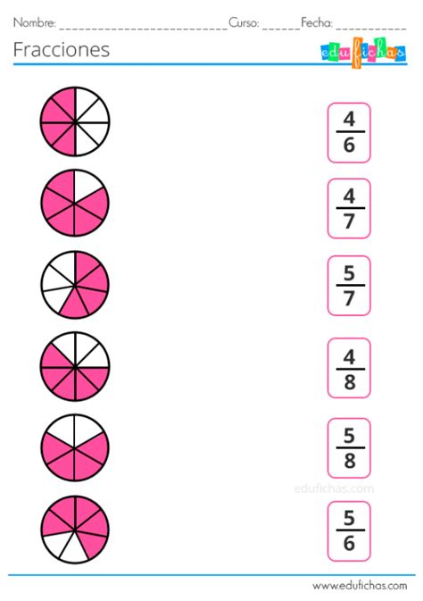 Fracciones Para Niños Ejercicios Con Equivalentes Operaciones Y Más