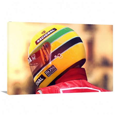 Quadro Ayrton Senna Capacete Decorativo Tela Em Tecido Submarino