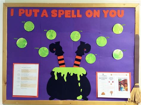 Witch Themed Bulletin Board Autumn Bulletin Board Ideas Halloween Bulletin Board Ideas