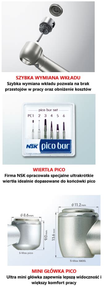 Turbina NSK S Max Pico BLED z podświetleniem BienAir