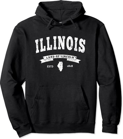 Illinois Hoodie Vintage Illinois Sweatshirt Retro Il