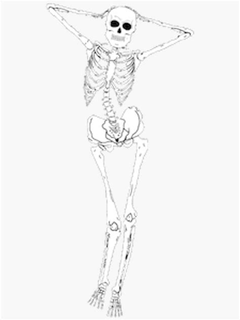 Sexy Skeleton Posing Sticker Sticker For Sale By H With B Redbubble