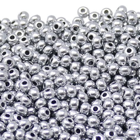 Preciosa Seed Beads 60 Metallic Silver 20g Beads And Beading Supplies From The Bead Shop