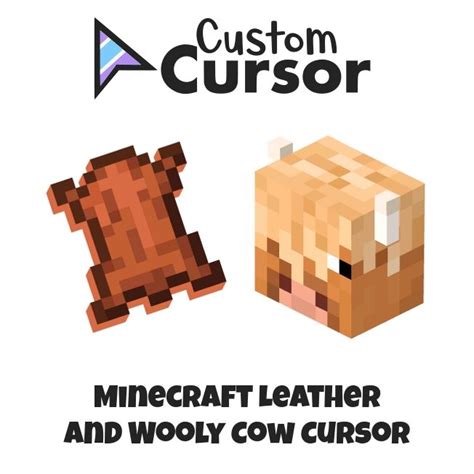 Minecraft Leather And Wooly Cow Cursors Custom Cursor The Wooly