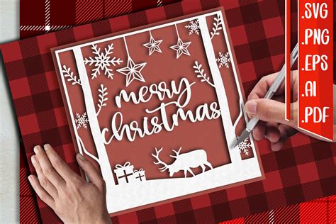 Christmas Papercut Svg Eps Ai Png Pdf Graphic By Assalwaassalwa