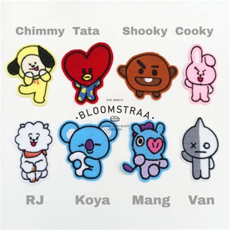 Jual Patch Bordir Bt21 Bts Embroidery Bts Emblem Bt 21 Aplikasi Jahit