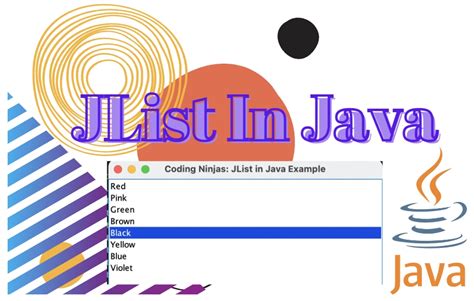 Jlist In Java Coding Ninjas