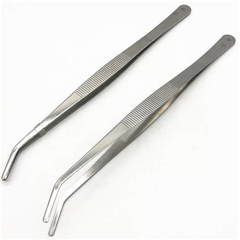 Stainless Steel Forceps Bent End