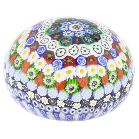 Murano Paperweights Murano Millefiori Round Paperweight Large 2