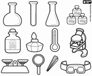 Colorea El Material De Laboratorio Necesario Para Realizar Los