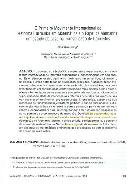 Foi O Primeiro Movimento A Determinar Claramente As Intenções - O Primeiro Movimento Internacional de Reforma Curricular | PDF