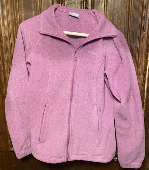 Columbia Zip Up Womens Purple Fleece Jacket Zip Pockets Womens Size M