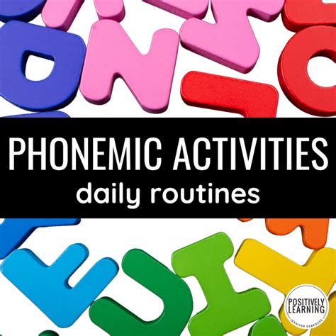 Phonemic Awareness Activities - Positively Learning