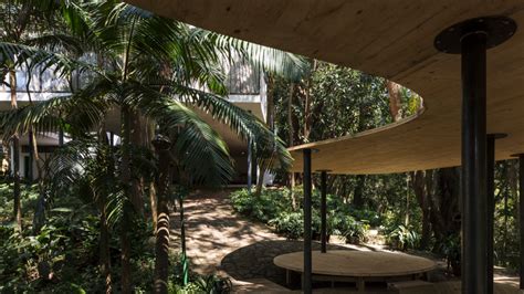 Curved Pavilion Nestles Among Gardens At Lina Bo Bardi S Glass House