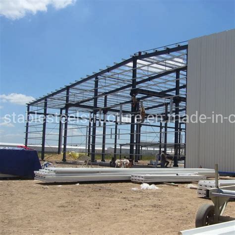 Light Prefabricated Construction Factory Warehouse Steel Frame Building