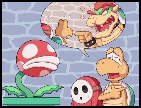 Bowser Piranha Plant Shy Guy And Koopa Troopa Mario Drawn By