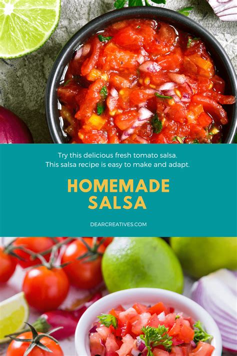 Homemade Salsa Recipe Fresh Tasty And Easy To Make Dear Creatives