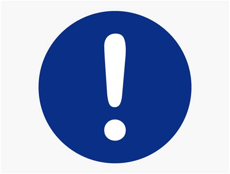 Blue Circle With Exclamation Mark