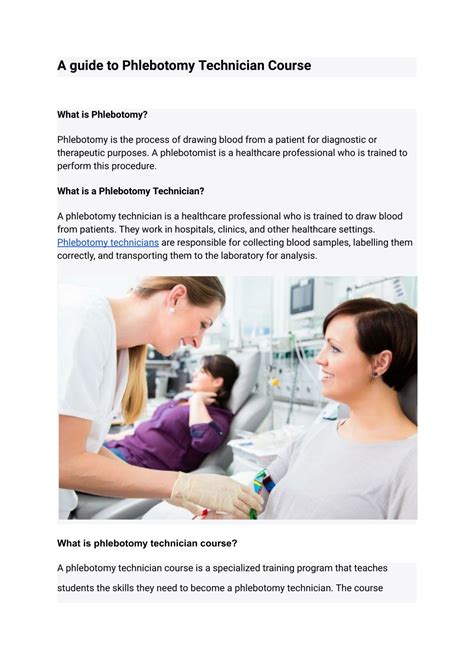 Ppt A Guide To Phlebotomy Technician Course Powerpoint Presentation Free Download Id12085421