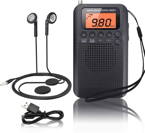 Tragbares Radio Mini Fm Am Stereo Digital Radio Mit Amazon De Elektronik