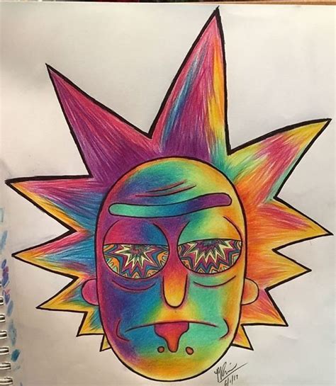 Trippy Stoner Rick And Morty Drawings Drawing Rjuuc Edu Np