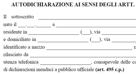 Autocertificazione Nella Fase Ecco Come Compilare Il Modulo Cosa Cambia