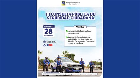 III Consulta Pública de Seguridad Ciudadana Campañas Municipalidad