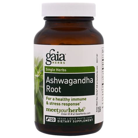 Gaia Herbs Ashwagandha Root 120 Vegan Liquid Phyto Caps Samuel