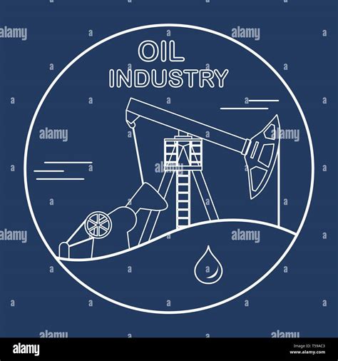 Vector Illustration With Equipment For Oil Production Oil Industry