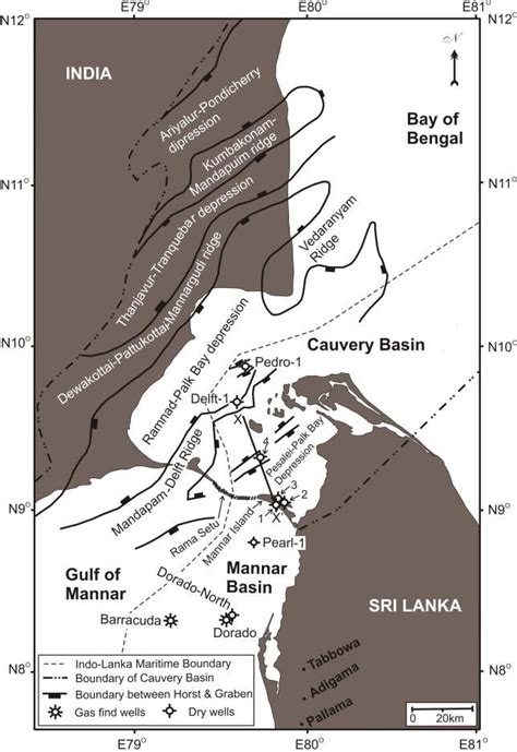 Extent Of The Cauvery Basin And Its Structural Elements The Structural